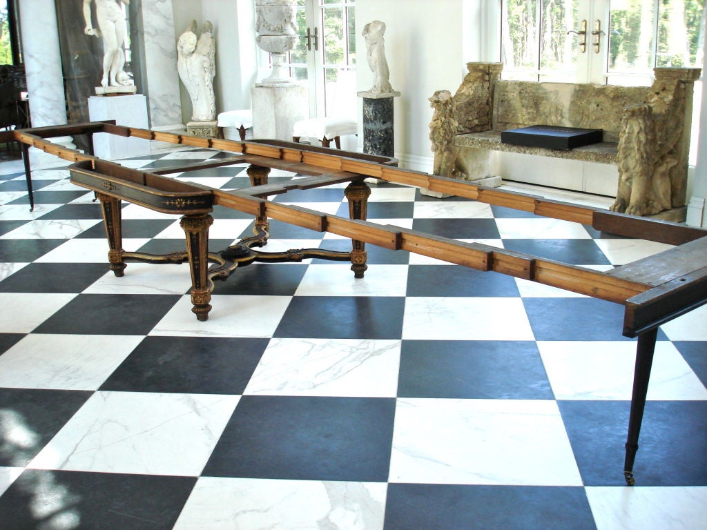 Carved Doris Duke's 18 Ft. Banquet Table from Roughpoint, Newport