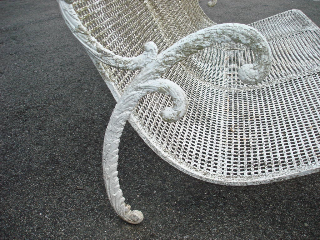 Unusual and Stylish Early 20th Century Garden Bench In Excellent Condition In Essex, MA