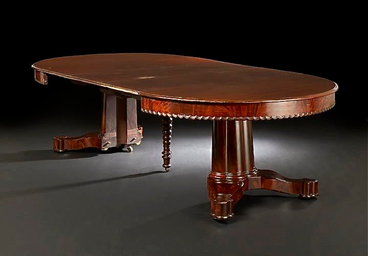 RARE NEW YORK NEOCLASSICAL DINING TABLE