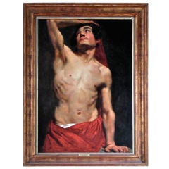 Painting of Semi Nude Male by Antoine Wiertz