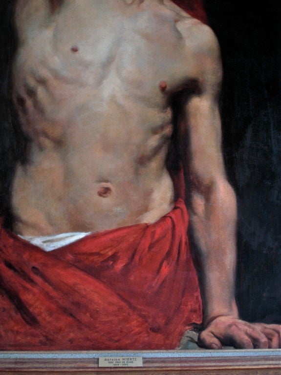 Painting of Semi Nude Male by Antoine Wiertz 1