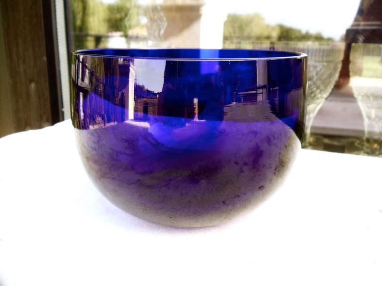British Twelve English Cobalt Blue Glass Finger Bowls 19th Century