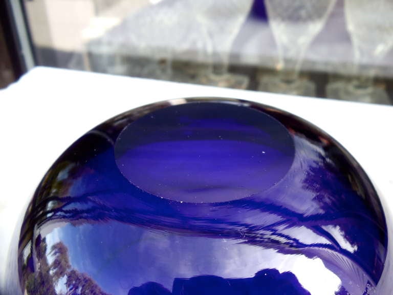 Twelve English Cobalt Blue Glass Finger Bowls 19th Century In Excellent Condition In Essex, MA
