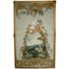 SET OF FOUR 18TH CENTURY LARGE SCALE ENGLISH WALL HANGINGS
