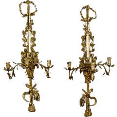 PAIR OF CARVED AND GILTWOOD GEORGE III SCONCES