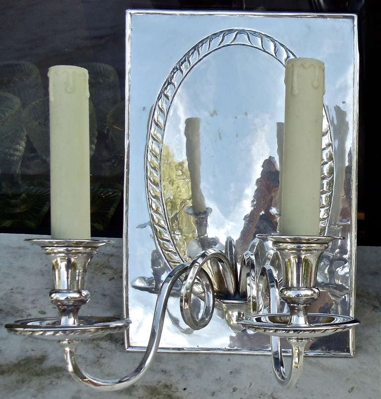 PAIR of Sheffield Two Arm Wall Sconces