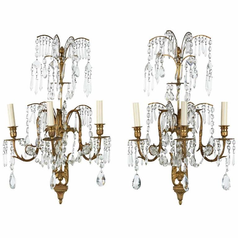 SIX 19TH CENTURY SCONCES by Karl Friedrich Schinkel