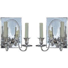 PAIR of Sheffield Two Arm Wall Sconces