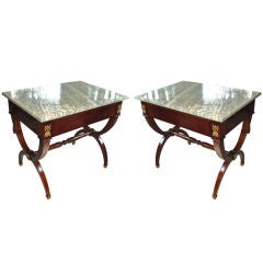 Pair Of French Mahogany End Tables