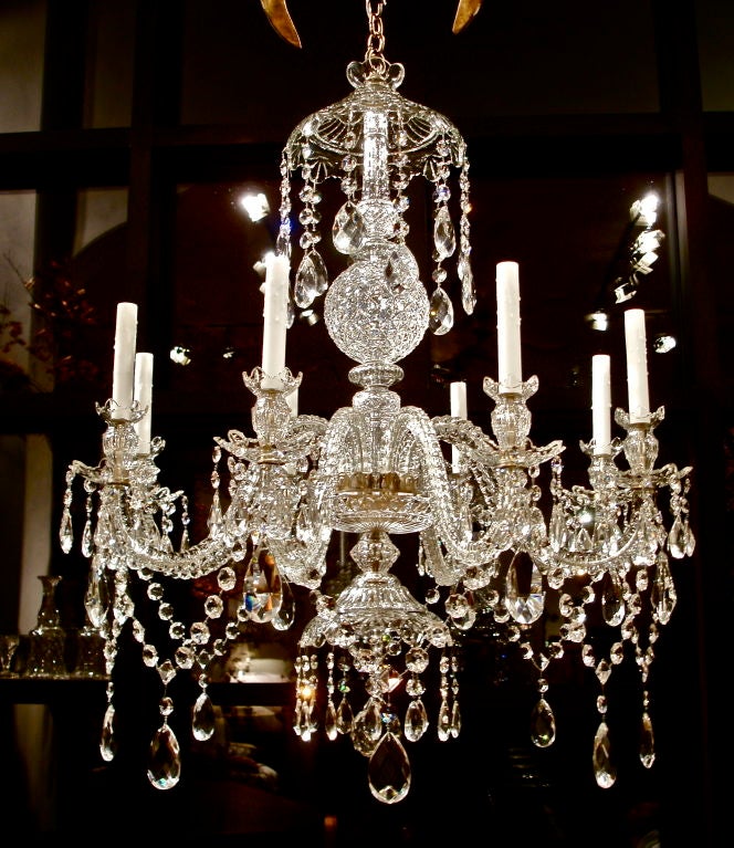 Anglo Irish Style Crystal Chandelier