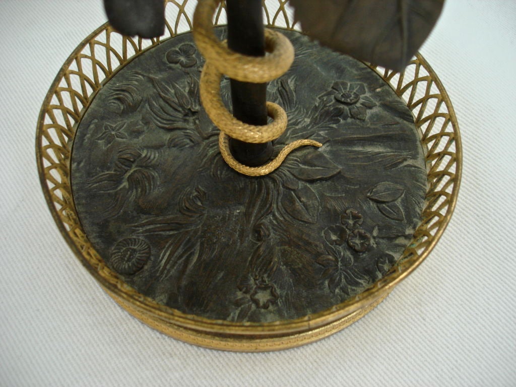 Bronze RARE EMPIRE SUNFLOWER CLOCK from the ASTOR'S BEECHWOOD MANSION