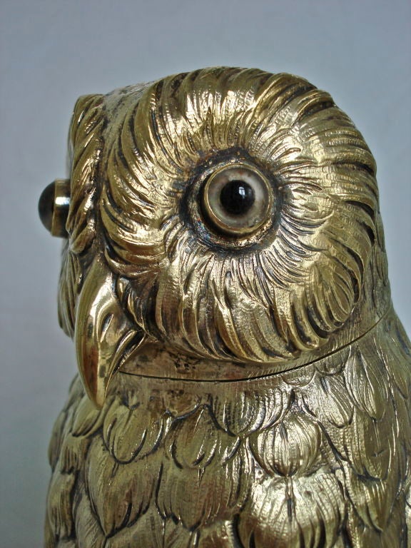 Solid Silver Owl Form Humidor 1