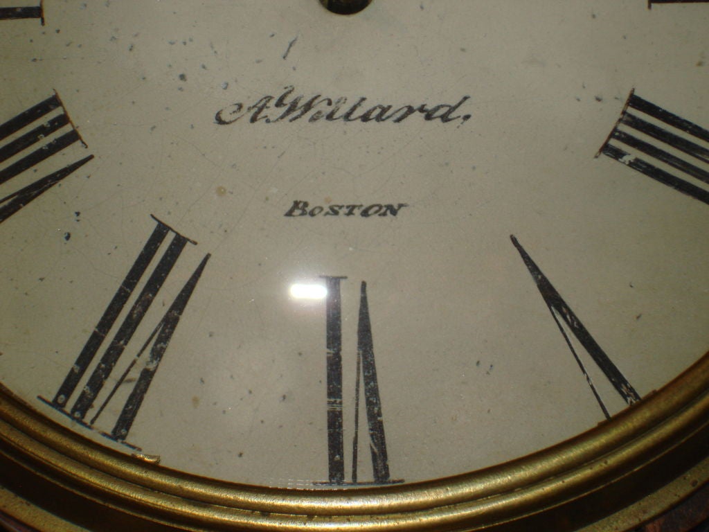 American Federal Banjo Clock Signed Aaron Willard 2