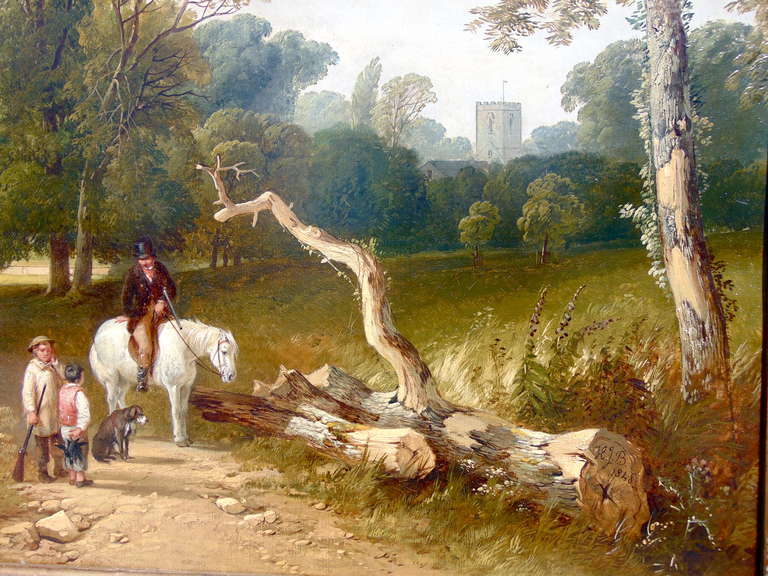 Canvas Painting, View of Norton Hall, Northamptonshire by Henry John Boddington
