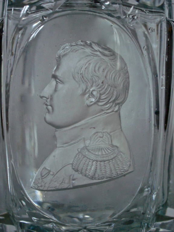 French Early 19th Century Napoleon Sulfide Decanter