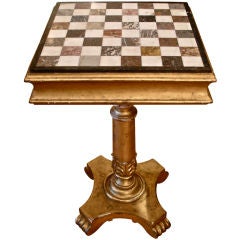19th Century Specimen Marble Chess Table Of Gordon Getty 4