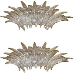 Pair Of Sconces In Stylized Palm Design by Barovier 5