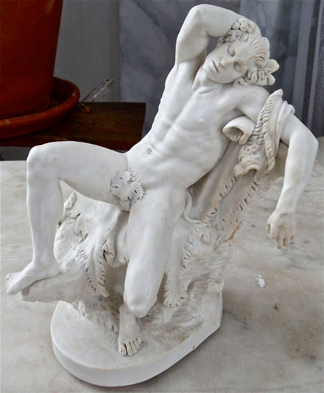 Rare Volpato Bisque Porcelain Figure Of The Sleeping Faun