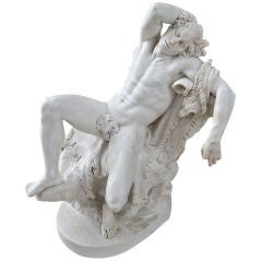 Rare Volpato Bisque Porcelain Figure Of The Sleeping Faun
