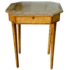 Russian Provincial Kirelian Birch Work Or Side Table