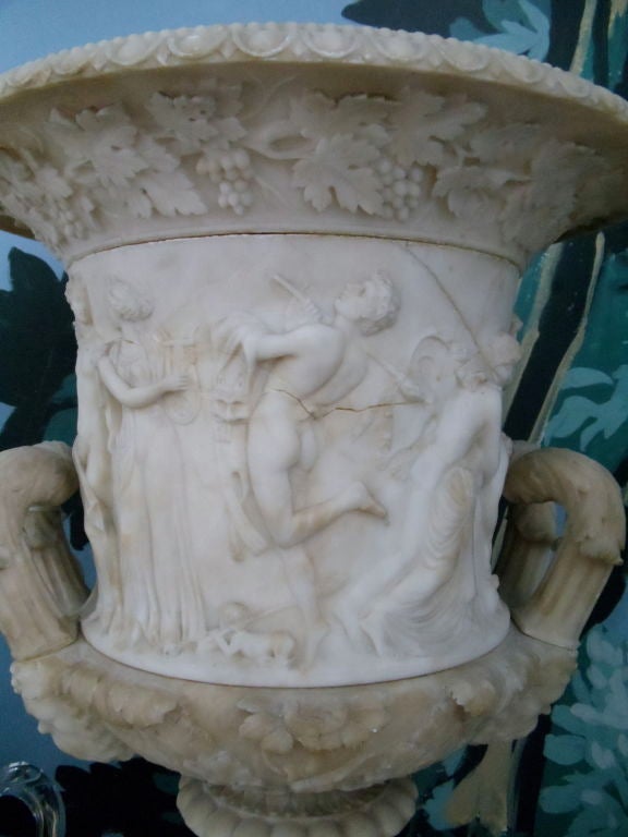 Pair Of Early 19th Century Alabaster Urns On Stands 2