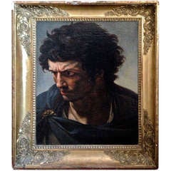 Neoclassical Oil on Canvas of a Warrior