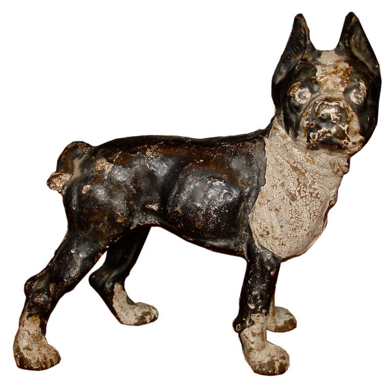 Cast Iron Boston Terrier Doorstop