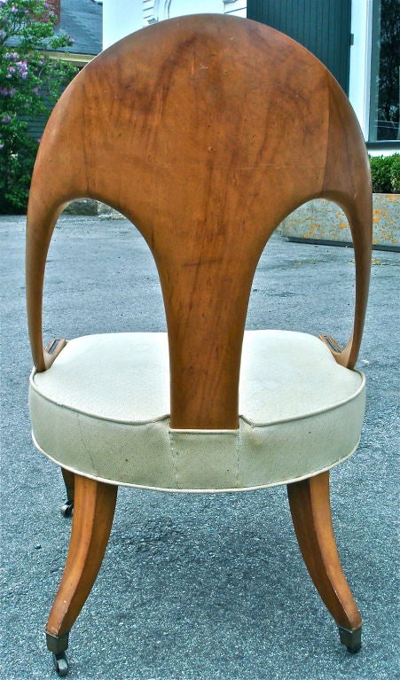 American Pair of Mid Century Regency Style Spoon Back Chairs