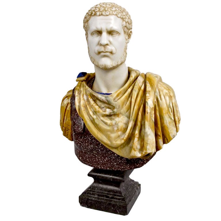 Rare Grand Tour Bust of the Roman Emperor Hadrian
