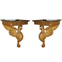 PAIR of Eagle Console Tables in Manner of William Kent