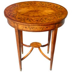 Magnificent Edwardian Satinwood Inlaid Oval Side Table