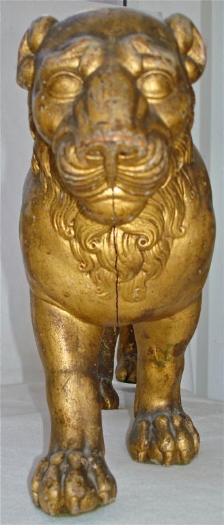 18th Century and Earlier 18th Century Italian Giltwood Lion