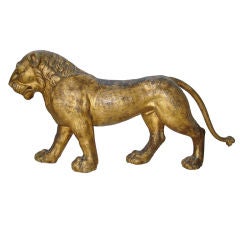 18th Century Italian Giltwood Lion