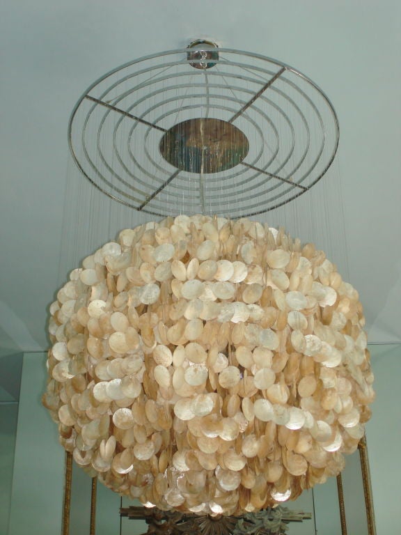 large capiz chandelier