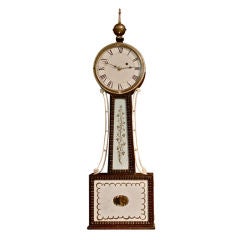 Antique Good Period American Federal Banjo Clock