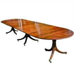 Early 19th Century Three Pedestal Dining Table