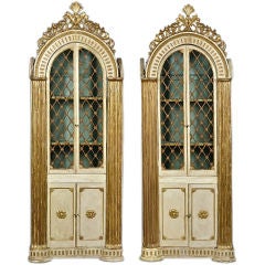 PAIR of Italian Neoclassical Library Cabinets or Bookcases 11