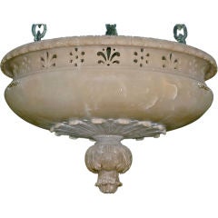 LARGE Early Nineteenth Century Alabaster Chandelier