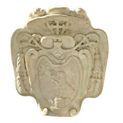 18th Century Marble Heraldic Cartouche