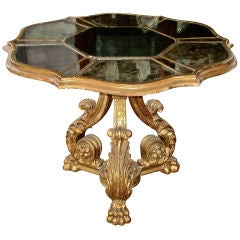 Antique 18th Century Venetian Giltwood and Mirrored Table