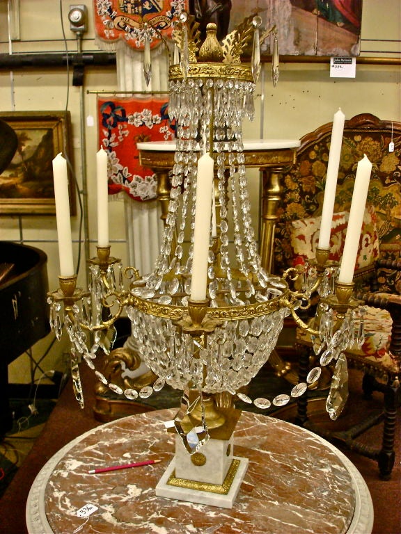 PAIR of Neoclassical Napoleon III Ormolu Candelabra