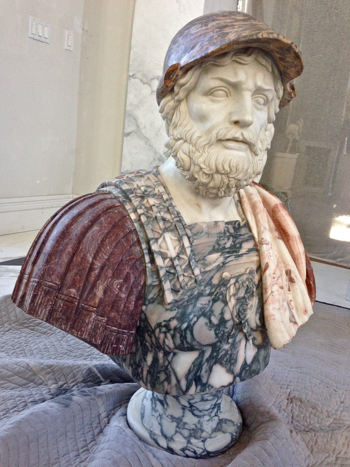 Large Marble Bust of Marcus Aurelius