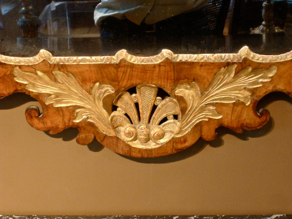 Period Irish George II Chippendale Walnut Mirror