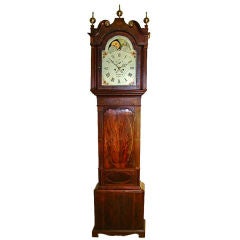 Antique Period Georgian Mahogany Tallcase or Grandfather Clock