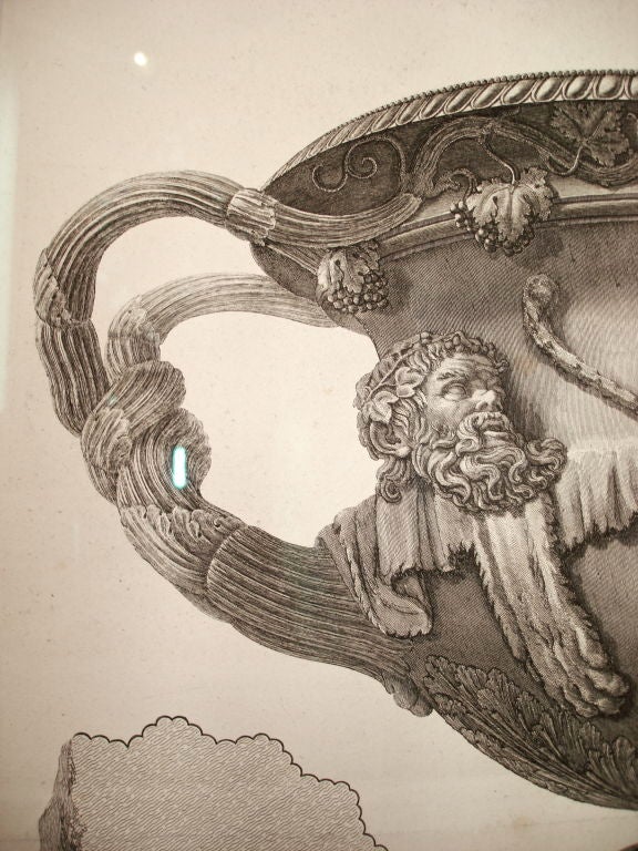Large 18th Century Original Piranesi Engraving of an Urn 1