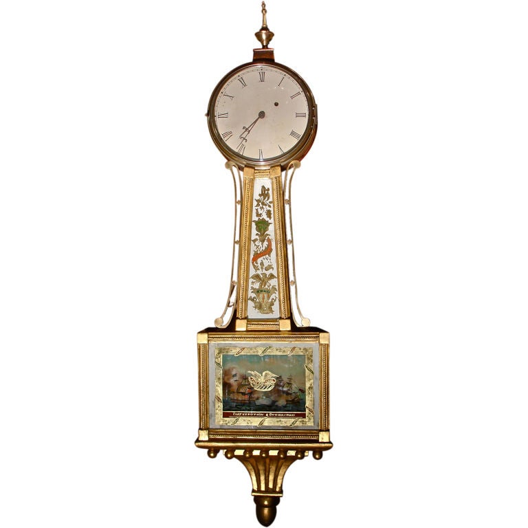 American Federal Period Banjo Clock