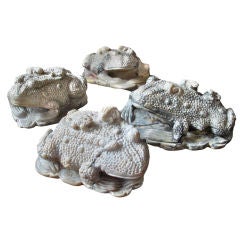 Collection of FOUR Chinese Soap Stone Toads 8