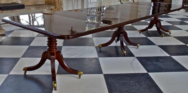 Magnificent Period Cuban Mahogany Regency Dining Table