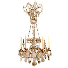 Magnificent 19th Century Rock Crystal Louis XVI Chandelier Magnificent 19th Century Rock Crystal Louis XVI Chandelier
