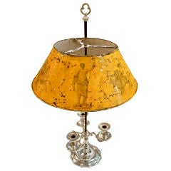 Amazing Period Italian Silvered Bouilotte Lamp
